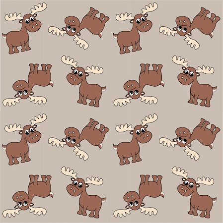 simsearch:400-05875966,k - seamless moose pattern Foto de stock - Super Valor sin royalties y Suscripción, Código: 400-04305373