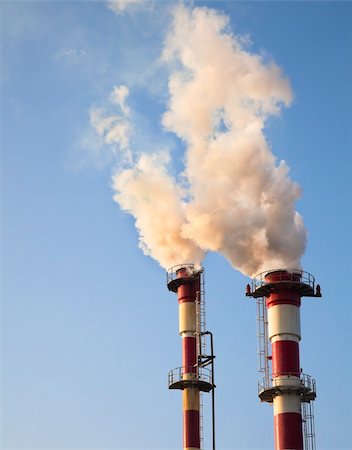 exhaust pipe - Air Pollution - Smoke from Chemical Plant polluting the air Stock Photo - Budget Royalty-Free & Subscription, Code: 400-04305783