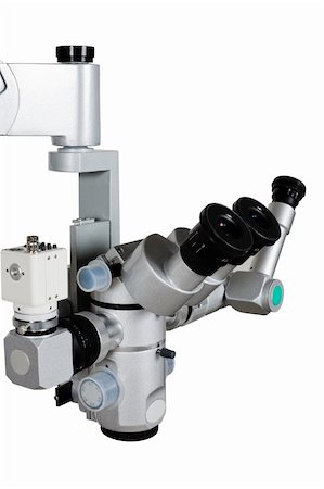 simsearch:400-07977982,k - Medical microscope with the digital camera on a white background Foto de stock - Royalty-Free Super Valor e Assinatura, Número: 400-04305916