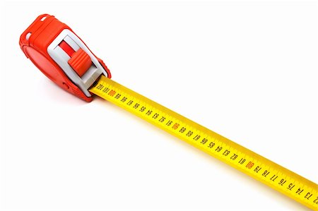 Red new tape-measure on a white background Stock Photo - Budget Royalty-Free & Subscription, Code: 400-04305924