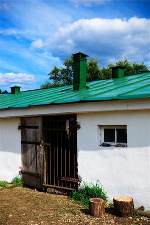 roskilde architecture - big white stable on the background of the sky Stock Photo - Budget Royalty-Free & Subscription, Code: 400-04305922