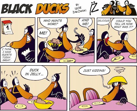 Black Ducks Comic Strip episode 15 Fotografie stock - Microstock e Abbonamento, Codice: 400-04306231