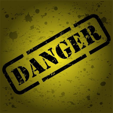 Grunge stamp of danger on a yellow background Photographie de stock - Aubaine LD & Abonnement, Code: 400-04306358