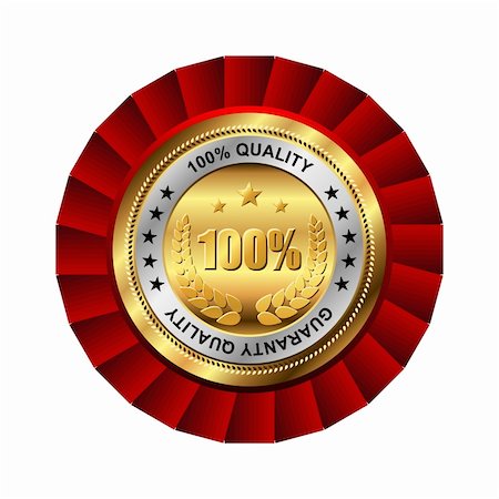 simsearch:400-04375339,k - Vector golden badge named "Guaranty quality" for your business artwork. Foto de stock - Super Valor sin royalties y Suscripción, Código: 400-04306609