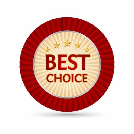 Vector golden badge named "Best choice" for your business artwork. Stock Photo - Budget Royalty-Free & Subscription, Code: 400-04306638