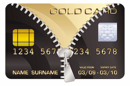 simsearch:400-07308715,k - Vector illustration of a black credit card being upgraded to a gold card Stock Photo - Budget Royalty-Free & Subscription, Code: 400-04306763