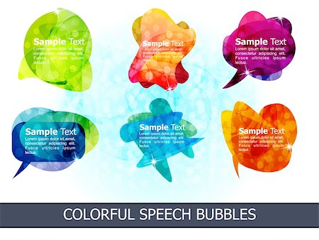 fogbow - abstract colorful speech bubbles vector illustration Stock Photo - Budget Royalty-Free & Subscription, Code: 400-04306900