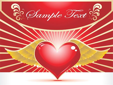 simsearch:400-04903018,k - abstract red heart with golden feather Photographie de stock - Aubaine LD & Abonnement, Code: 400-04306922