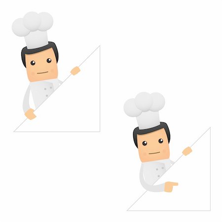 positive attitude cartoon - set of funny cartoon chef in various poses for use in presentations, etc. Stock Photo - Budget Royalty-Free & Subscription, Code: 400-04306955