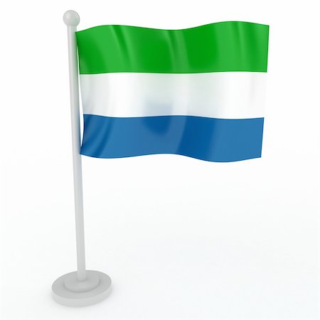 simsearch:400-04796084,k - Illustration of a flag of Sierra Leone on a white background Foto de stock - Royalty-Free Super Valor e Assinatura, Número: 400-04306998