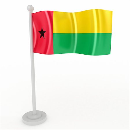 simsearch:400-04796084,k - Illustration of a flag of Guinea Bissau on a white background Foto de stock - Royalty-Free Super Valor e Assinatura, Número: 400-04307001