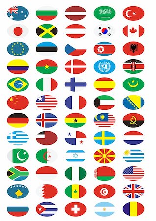 National flags collection Stock Photo - Budget Royalty-Free & Subscription, Code: 400-04307125