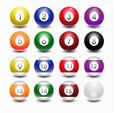 simsearch:400-08156505,k - glossy pool balls Fotografie stock - Microstock e Abbonamento, Codice: 400-04307121