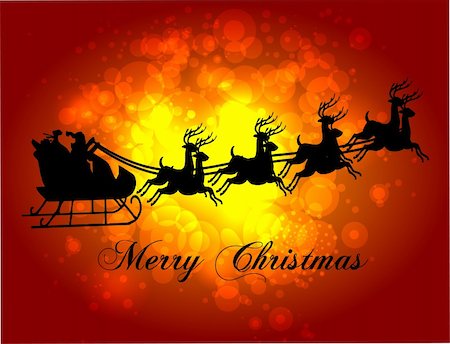 santa claus sleigh flying - Santa Claus Stock Photo - Budget Royalty-Free & Subscription, Code: 400-04307122