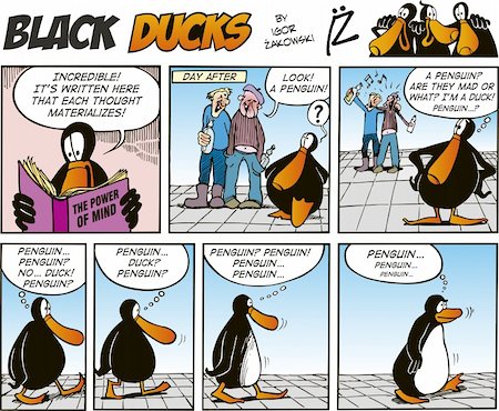 simsearch:400-04307211,k - Black Ducks Comic Strip episode 44 Foto de stock - Super Valor sin royalties y Suscripción, Código: 400-04307215