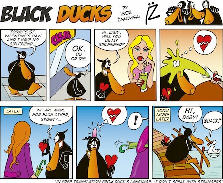 simsearch:400-04307211,k - Black Ducks Comic Strip episode 39 Foto de stock - Super Valor sin royalties y Suscripción, Código: 400-04307210