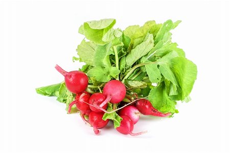 simsearch:400-05384796,k - Fresh radishes isolated on white background Stock Photo - Budget Royalty-Free & Subscription, Code: 400-04307440