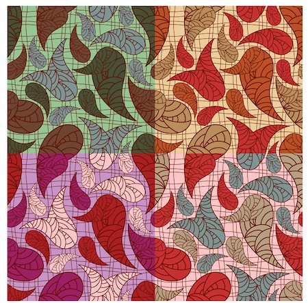 vector seamless paisley backgrounds. clipping masks Stock Photo - Budget Royalty-Free & Subscription, Code: 400-04307460