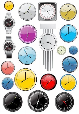 simsearch:400-04690033,k - clock vector Stock Photo - Budget Royalty-Free & Subscription, Code: 400-04307502