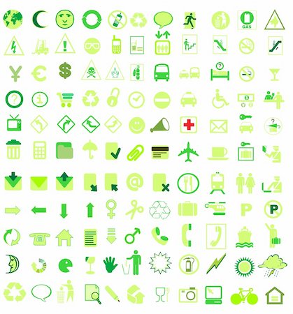vector icon set Stock Photo - Budget Royalty-Free & Subscription, Code: 400-04307522