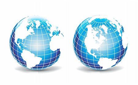 simsearch:400-04160729,k - Vector globe Stockbilder - Microstock & Abonnement, Bildnummer: 400-04307682