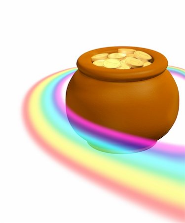 simsearch:400-06570489,k - Pot, filled with gold coins. Isolated over white Stock Photo - Budget Royalty-Free & Subscription, Code: 400-04307782