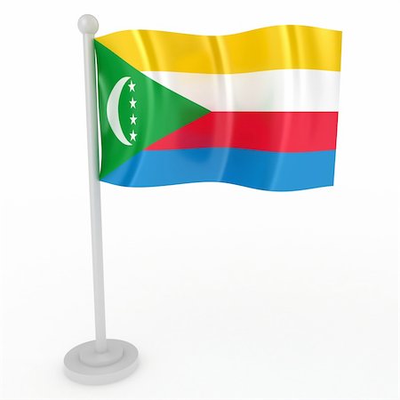 simsearch:400-04796084,k - Illustration of a flag of Comoros on a white background Foto de stock - Royalty-Free Super Valor e Assinatura, Número: 400-04308254