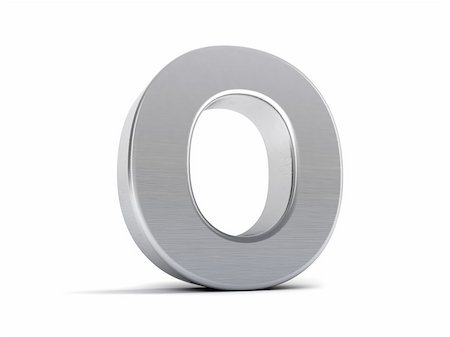 Letter O as a brushed metal 3D object Fotografie stock - Microstock e Abbonamento, Codice: 400-04308897