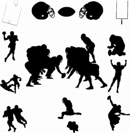 quarterback - rugby collection - vector Stock Photo - Budget Royalty-Free & Subscription, Code: 400-04308987