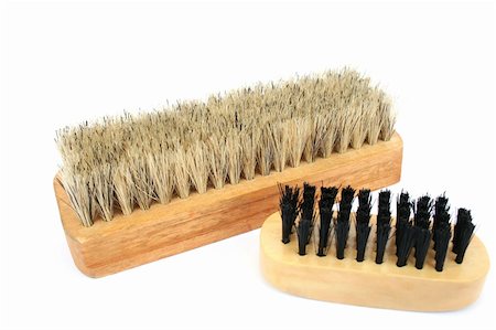 simsearch:400-04309146,k - Clothes and shoes brushes isolated on white background. Photographie de stock - Aubaine LD & Abonnement, Code: 400-04309146