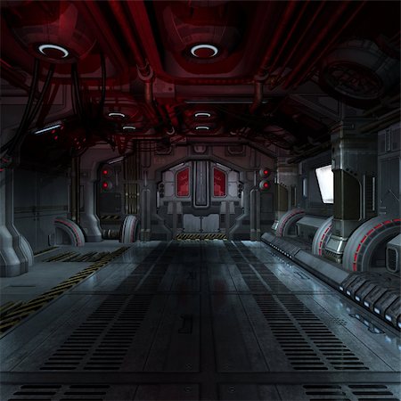 simsearch:400-04796300,k - inside a futuristic scifi spaceship 3D rendering for background or composing image Stock Photo - Budget Royalty-Free & Subscription, Code: 400-04309331