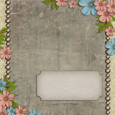 simsearch:400-06557550,k - Vintage background with  flower composition and space for text Stock Photo - Budget Royalty-Free & Subscription, Code: 400-04309621