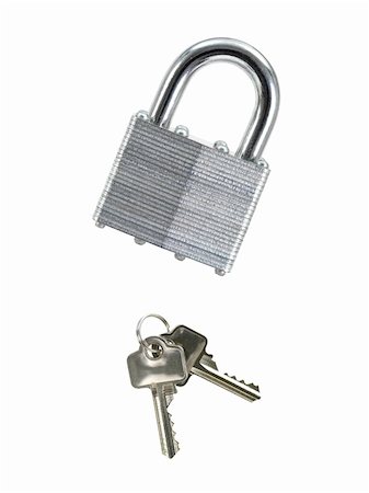simsearch:400-04531638,k - A metal padlock isolated against a white background Fotografie stock - Microstock e Abbonamento, Codice: 400-04309791