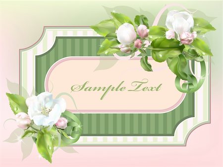 simsearch:400-04406888,k - Classic stylish festive background with apple tree flower. Photographie de stock - Aubaine LD & Abonnement, Code: 400-04309822