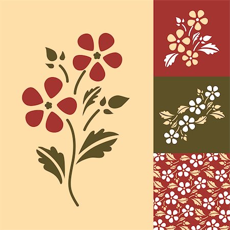 simsearch:400-06096999,k - Vector illustration - abstract floral background Stock Photo - Budget Royalty-Free & Subscription, Code: 400-04309909