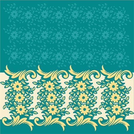 deco tree vector - Vector illustration - seamless floral pattern Stock Photo - Budget Royalty-Free & Subscription, Code: 400-04309903