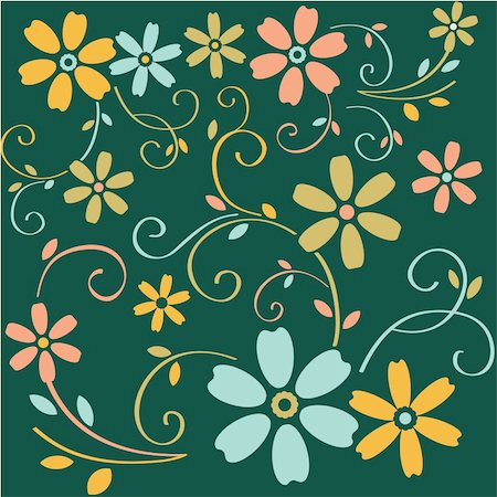 simsearch:400-08158857,k - Vector illustration of floral background Photographie de stock - Aubaine LD & Abonnement, Code: 400-04309918
