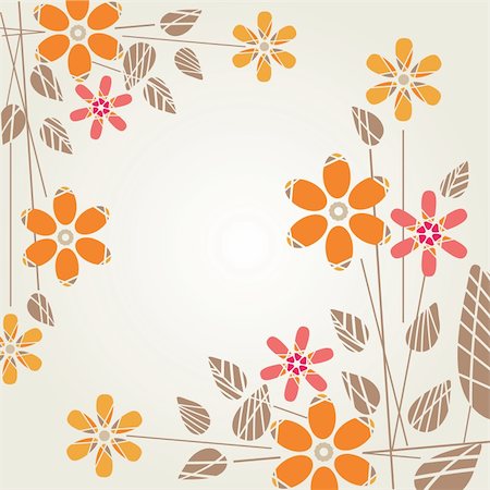 simsearch:400-08158857,k - Vector illustration - modern background with flowers Photographie de stock - Aubaine LD & Abonnement, Code: 400-04309921