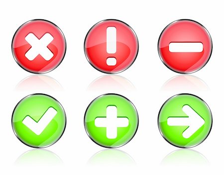 simsearch:400-07835449,k - web icon buttons of validation isolated on white background Photographie de stock - Aubaine LD & Abonnement, Code: 400-04300057