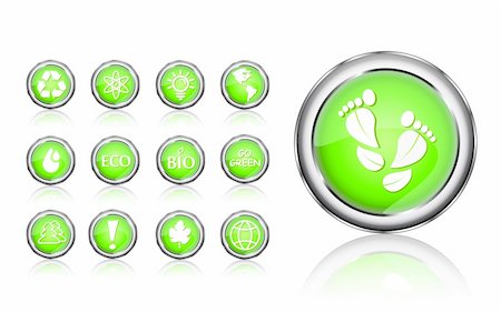 simsearch:400-04306902,k - go green eco icon set isolated on white background - bulb, leaf, globe, drop Photographie de stock - Aubaine LD & Abonnement, Code: 400-04300079