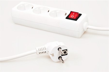 simsearch:400-06093210,k - Isolated power outlet with red button Stock Photo - Budget Royalty-Free & Subscription, Code: 400-04300389