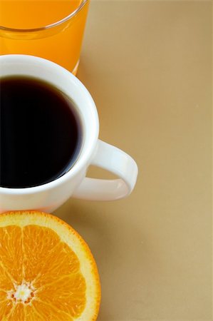orange, juice and toast with orange marmalade breakfast concept Fotografie stock - Microstock e Abbonamento, Codice: 400-04300445