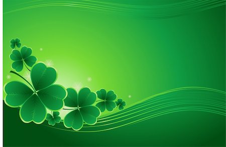 simsearch:400-05916903,k - design for St. Patrick's Day with four and three leaf clovers Fotografie stock - Microstock e Abbonamento, Codice: 400-04300489