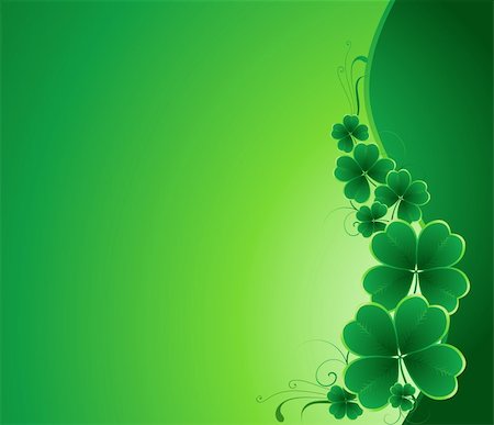 simsearch:400-05916903,k - design for St. Patrick's Day with four and three leaf clovers Fotografie stock - Microstock e Abbonamento, Codice: 400-04300491