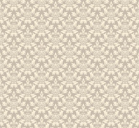 damask vector - Damask seamless vector pattern.  For easy making seamless pattern just drag all group into swatches bar, and use it for filling any contours. Stock Photo - Budget Royalty-Free & Subscription, Code: 400-04300999