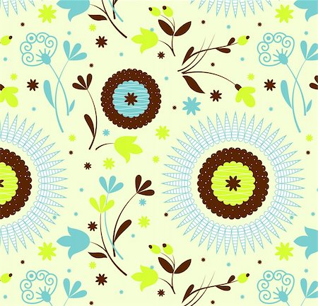 simsearch:400-04727993,k - Seamless pattern petro floral, Vector Illustration Stock Photo - Budget Royalty-Free & Subscription, Code: 400-04301039
