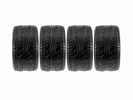 simsearch:400-04746076,k - Low profile tires isolated on white background Stock Photo - Budget Royalty-Free & Subscription, Code: 400-04301277