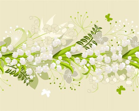 Seamless patten with forest flowers and plants Stock Photo - Budget Royalty-Free & Subscription, Code: 400-04301416