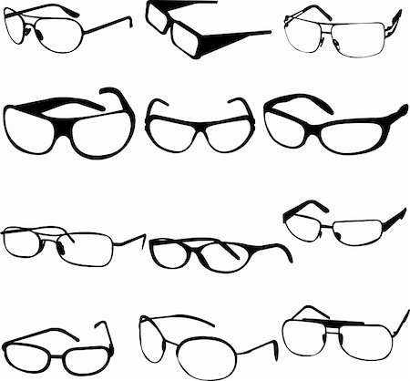 simsearch:400-07570271,k - sunglasses collection - vector Fotografie stock - Microstock e Abbonamento, Codice: 400-04301490