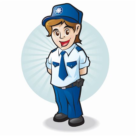 police cartoon characters - Police child Stock Photo - Budget Royalty-Free & Subscription, Code: 400-04301681